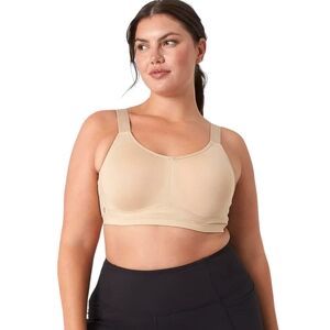 Lane Bryant LIVI Cafe Mocha High-Impact Wicking Underwire Sports Bra Size 44DD